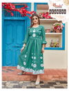 Smylee Akansha Rayon Printed Regular Wear Anarkali Kurti Collection